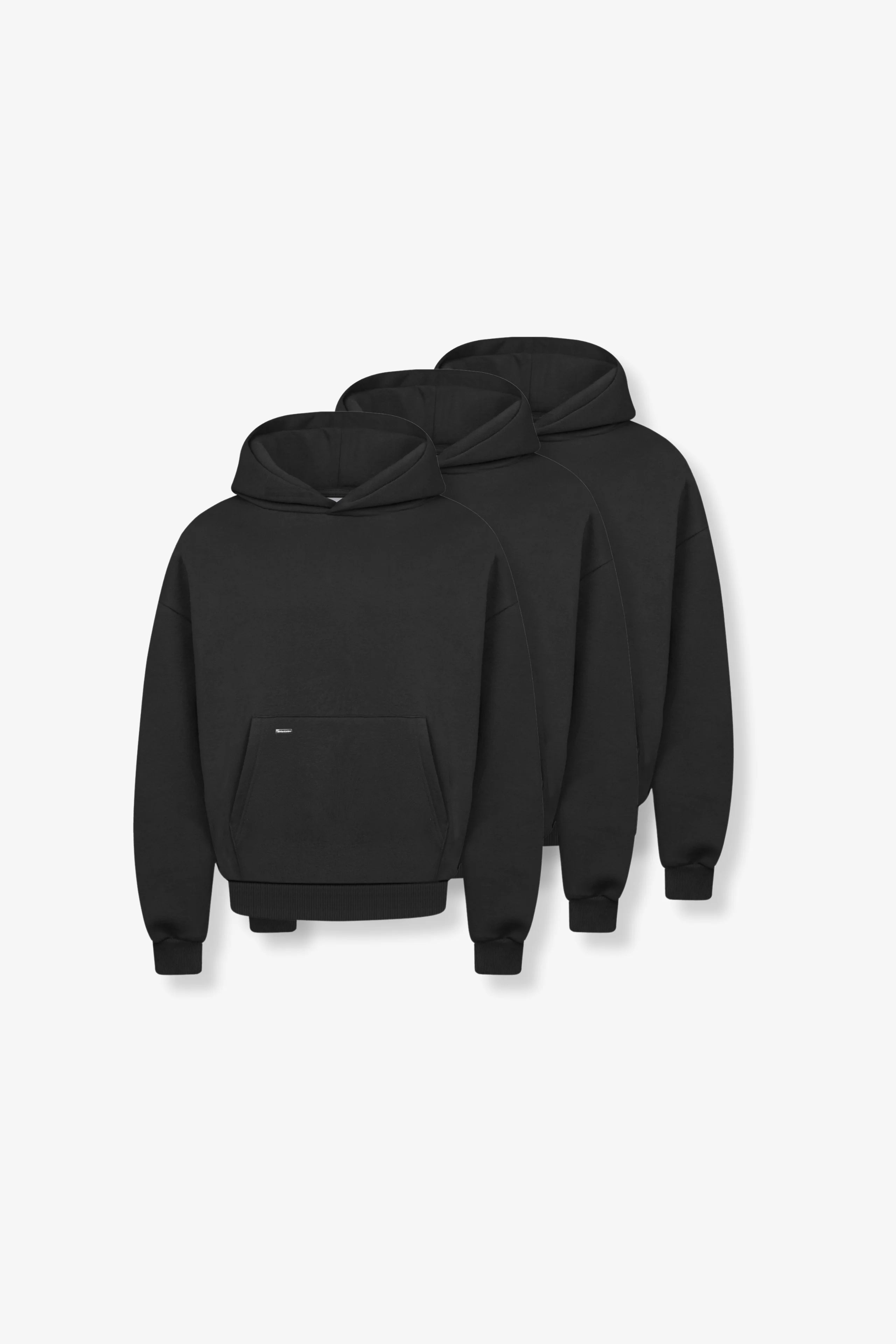 Heavy Blank Hoodie Set Black