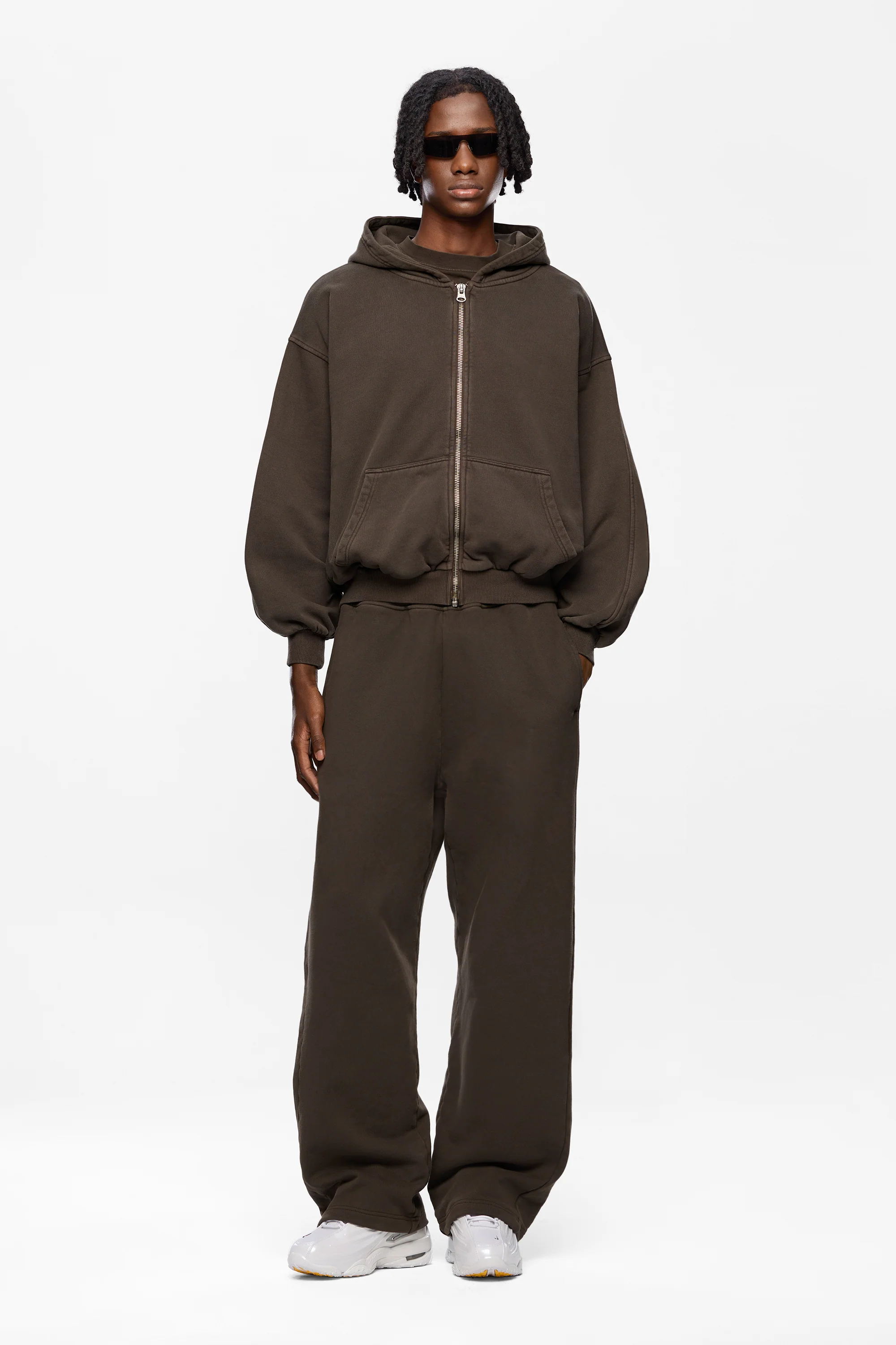 Washed Blank Zip Hoodie - Image 5